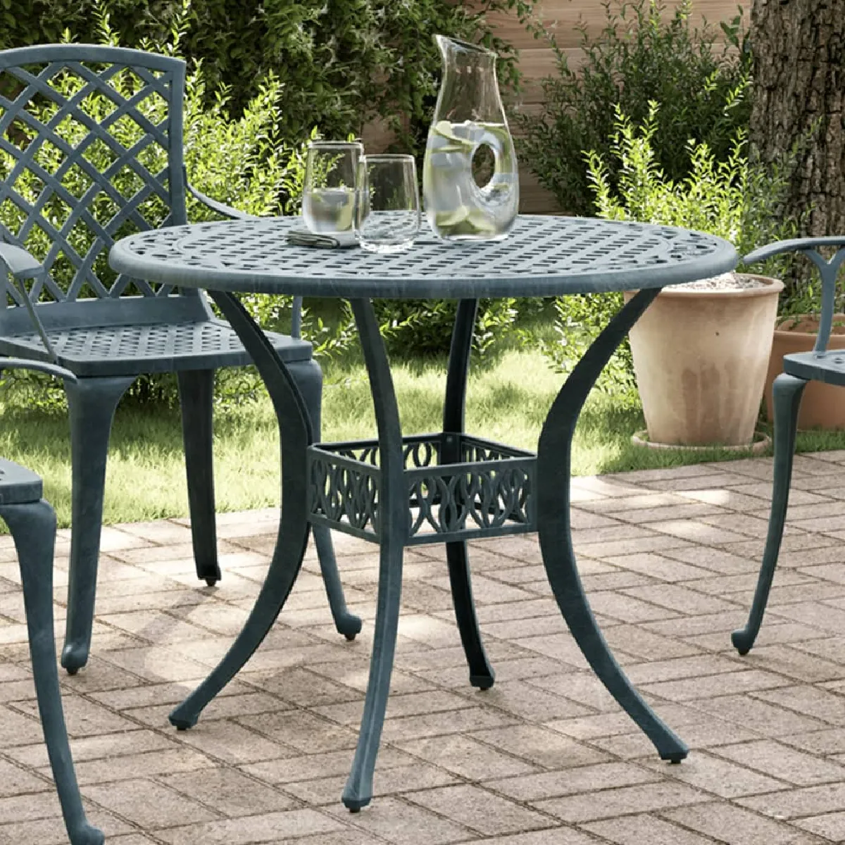 Vidaxl Table de jardin - Vert plastique - vue 1