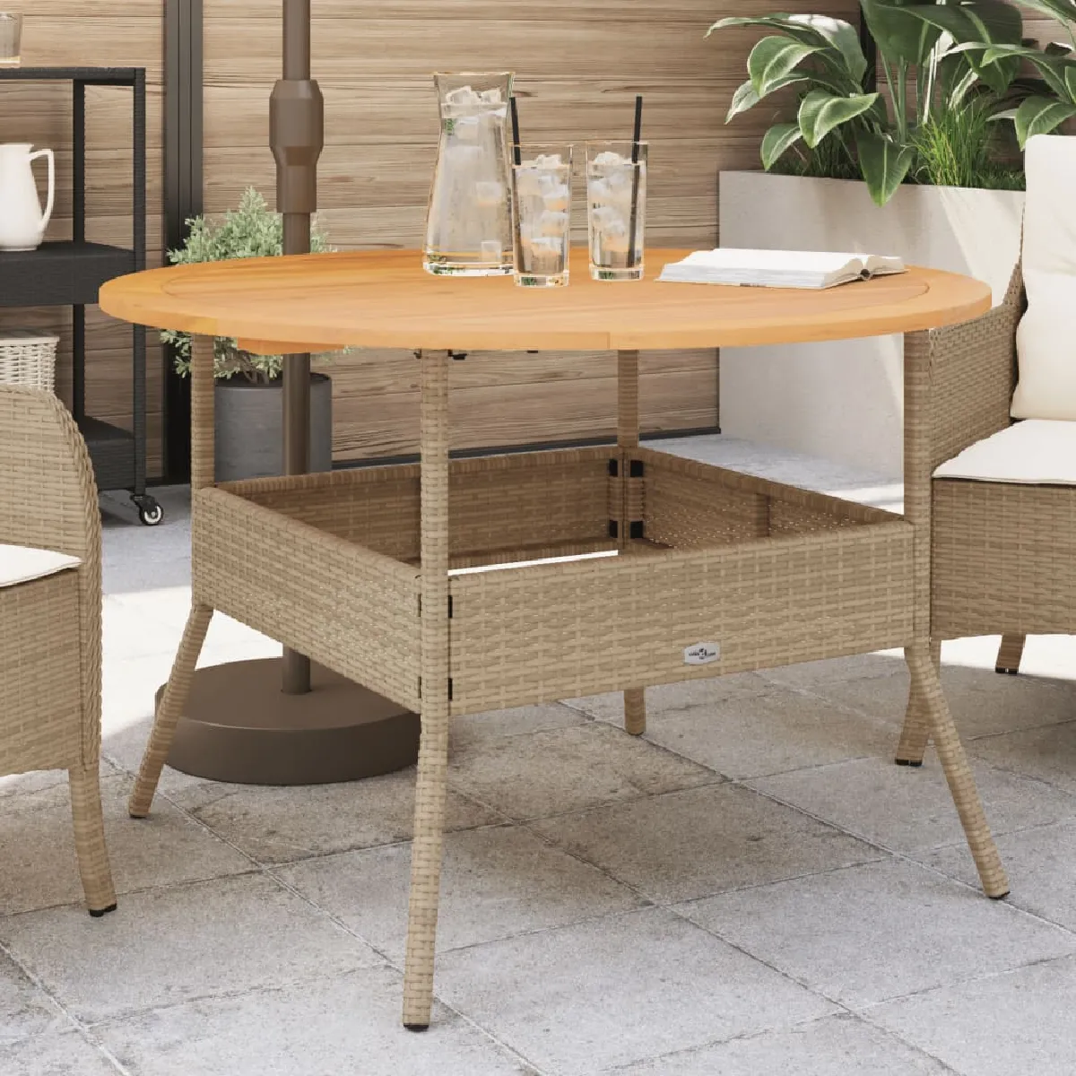 Vidaxl Beige Table De Jardin