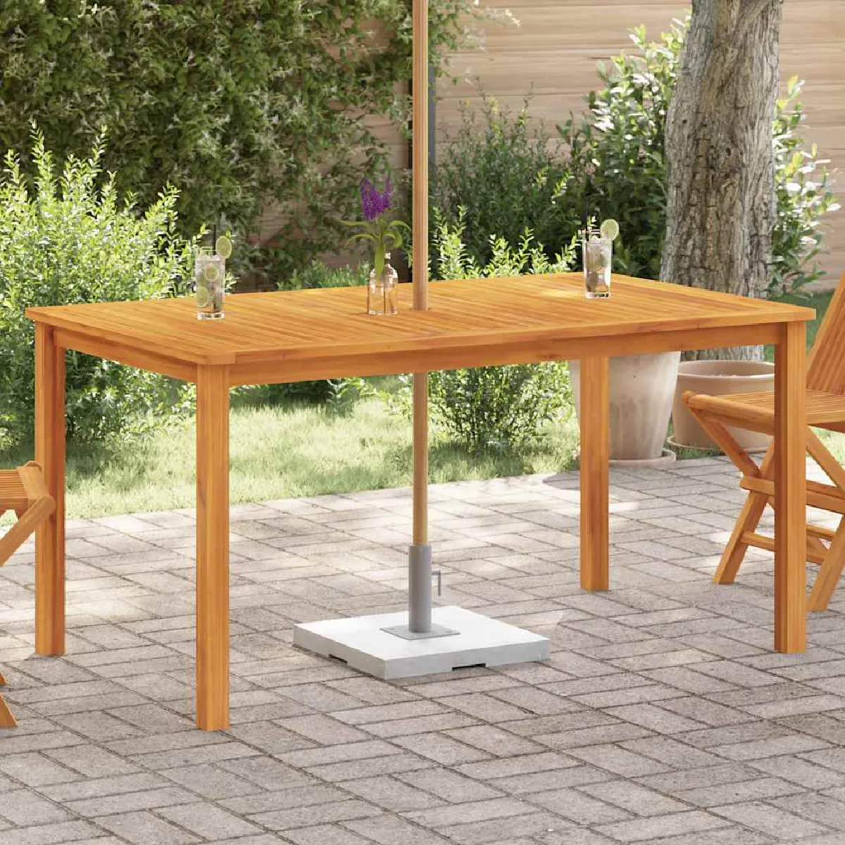 vidaXL Table de jardin 150x90x74 cm Bois d'acacia