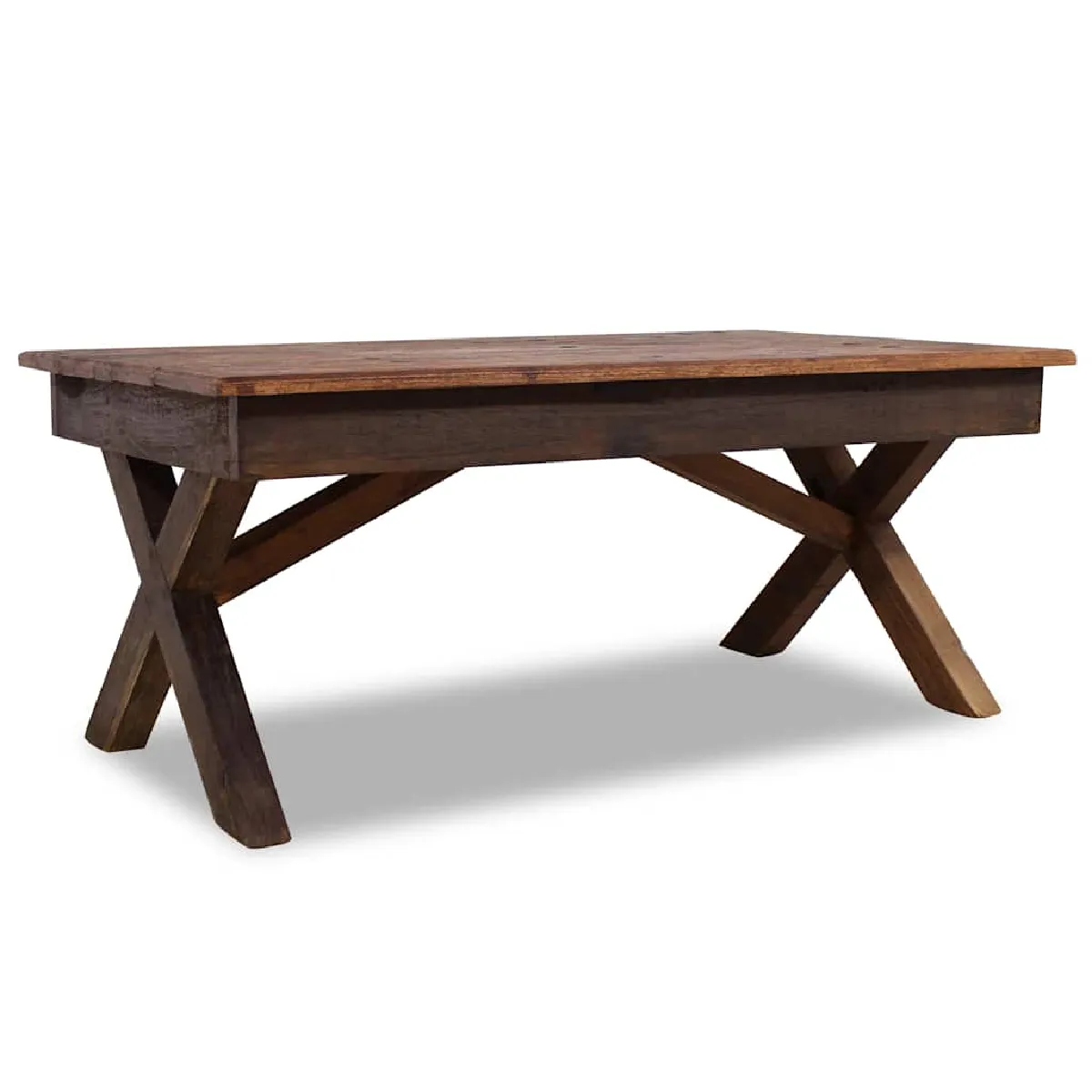 Vidaxl Brun Table Basse Bois De Récupération Massif 110 X 60 X 45 Cm - Image 3