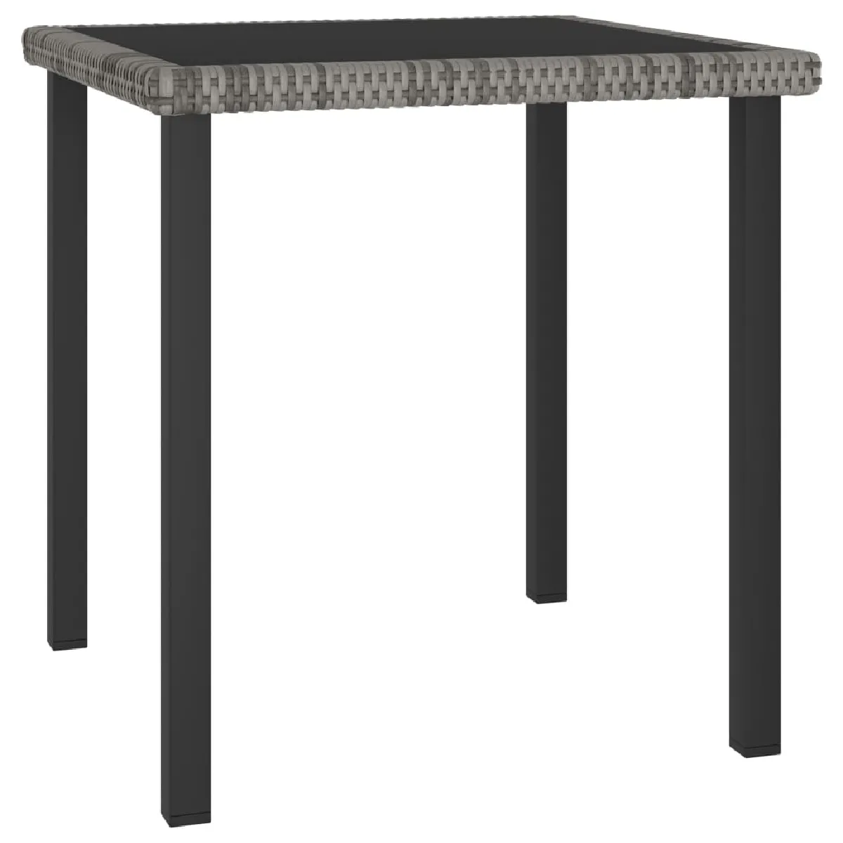 vidaXL Table à dîner en résine tressée - vue 2