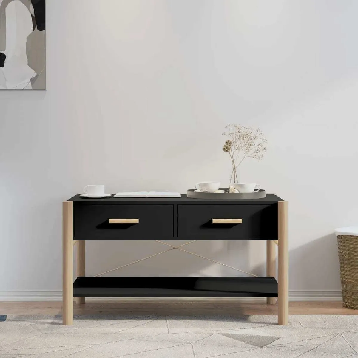 Comparer les prix de Maison Chic Table basse 82 cm - Noir