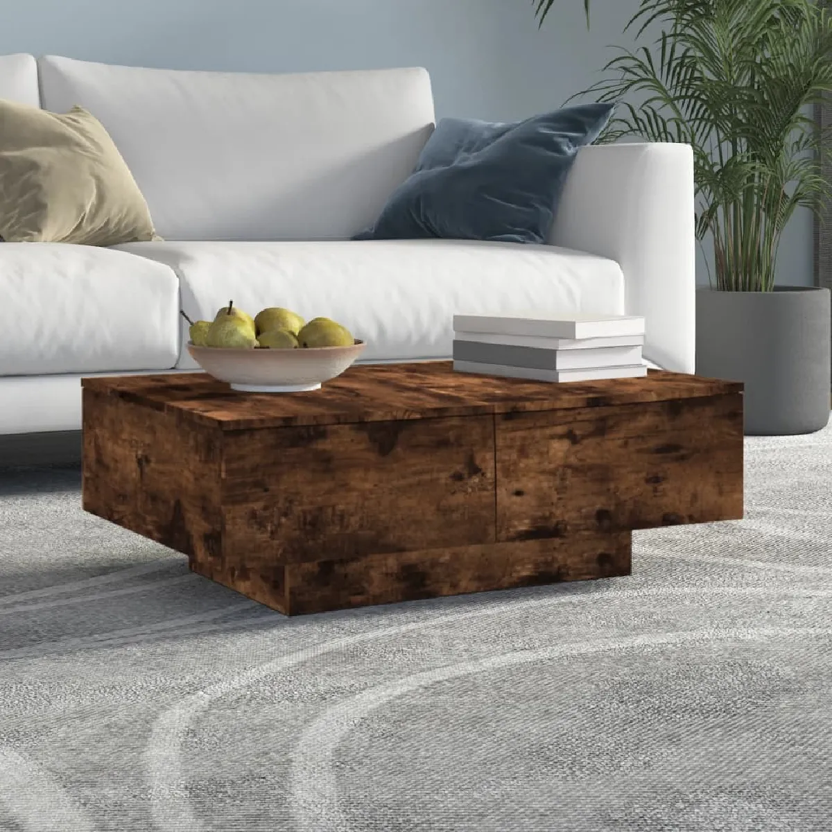 Comparer les prix de Maison Chic Table basse Chêne fumé Bois d'ingénierie