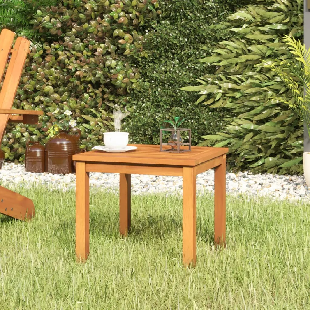 vidaXL Table basse 40x40x36 cm bois dacacia massif 360044 - vue 2