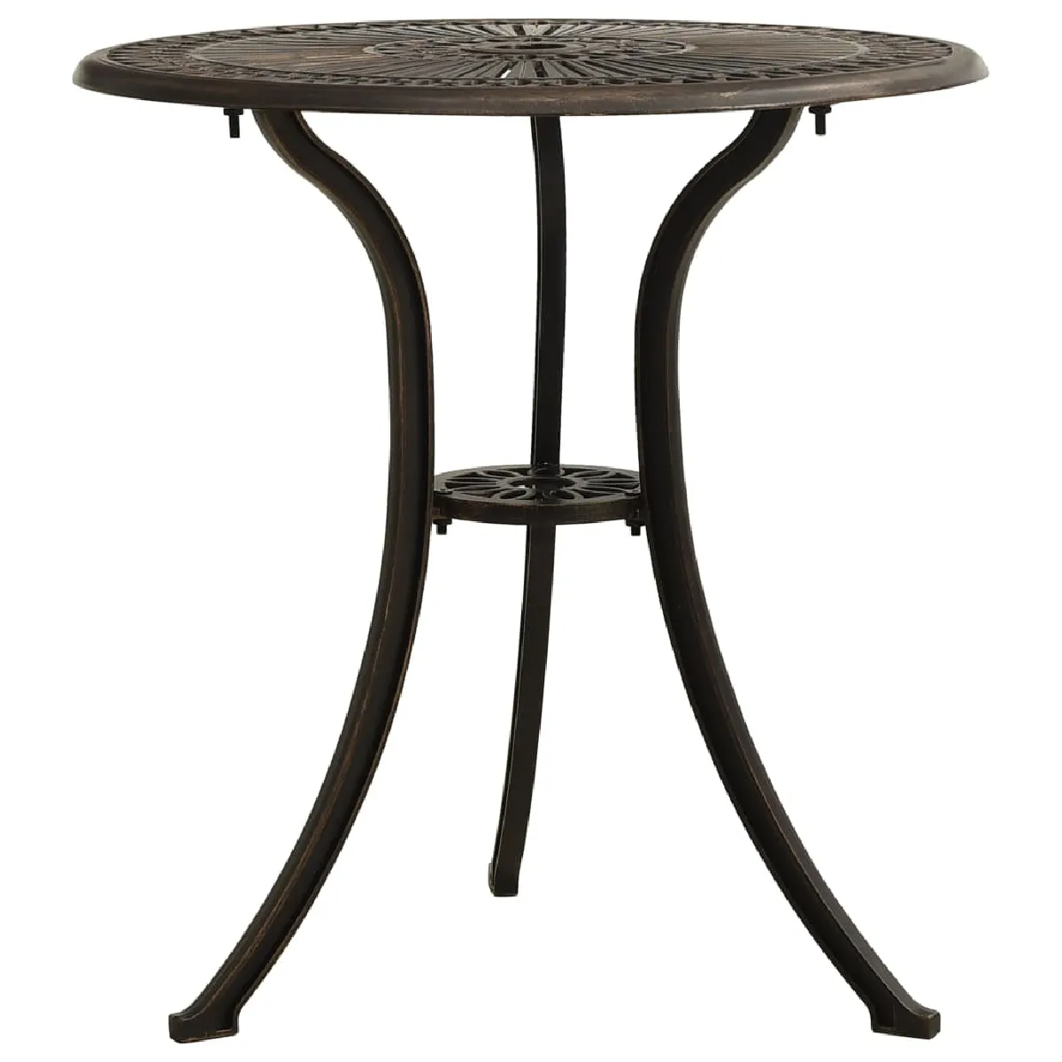 vidaXL Table de jardin 62x62x65 cm Aluminium coulé 315579 - vue 2