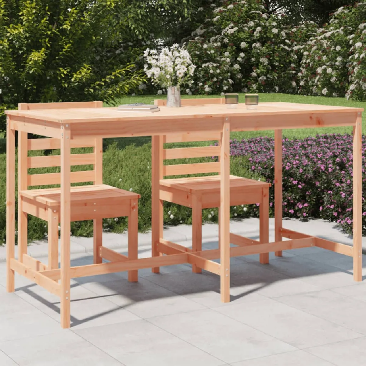 vidaXL Table de jardin 203 5x90x110 cm bois massif de douglas 824107 - vue 2