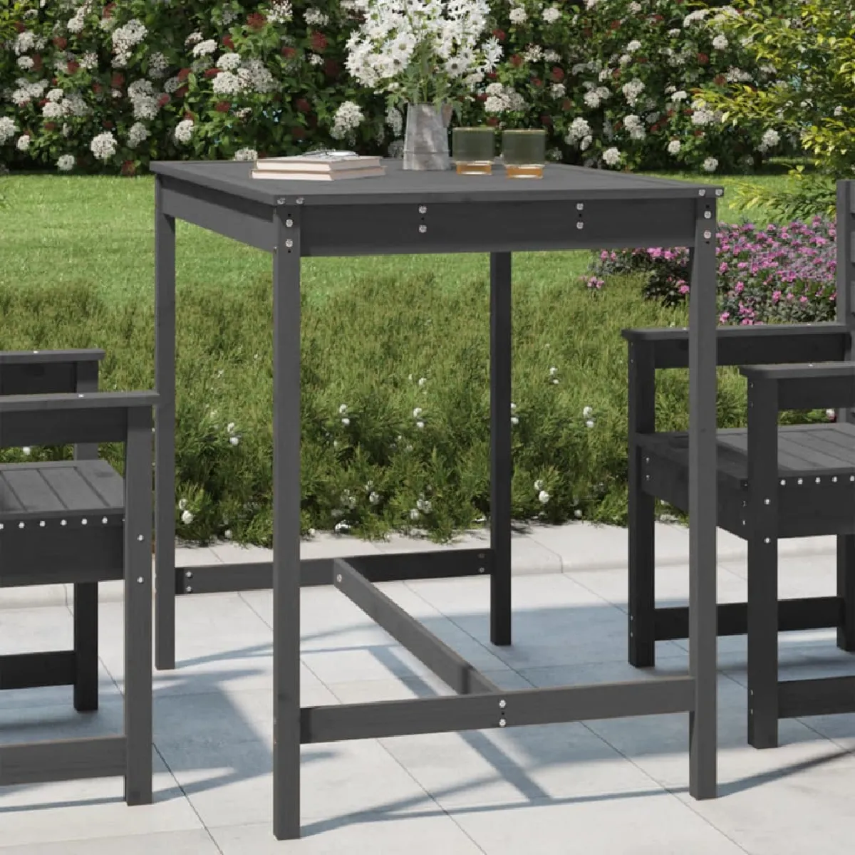 Vidaxl Gris Table De Jardin