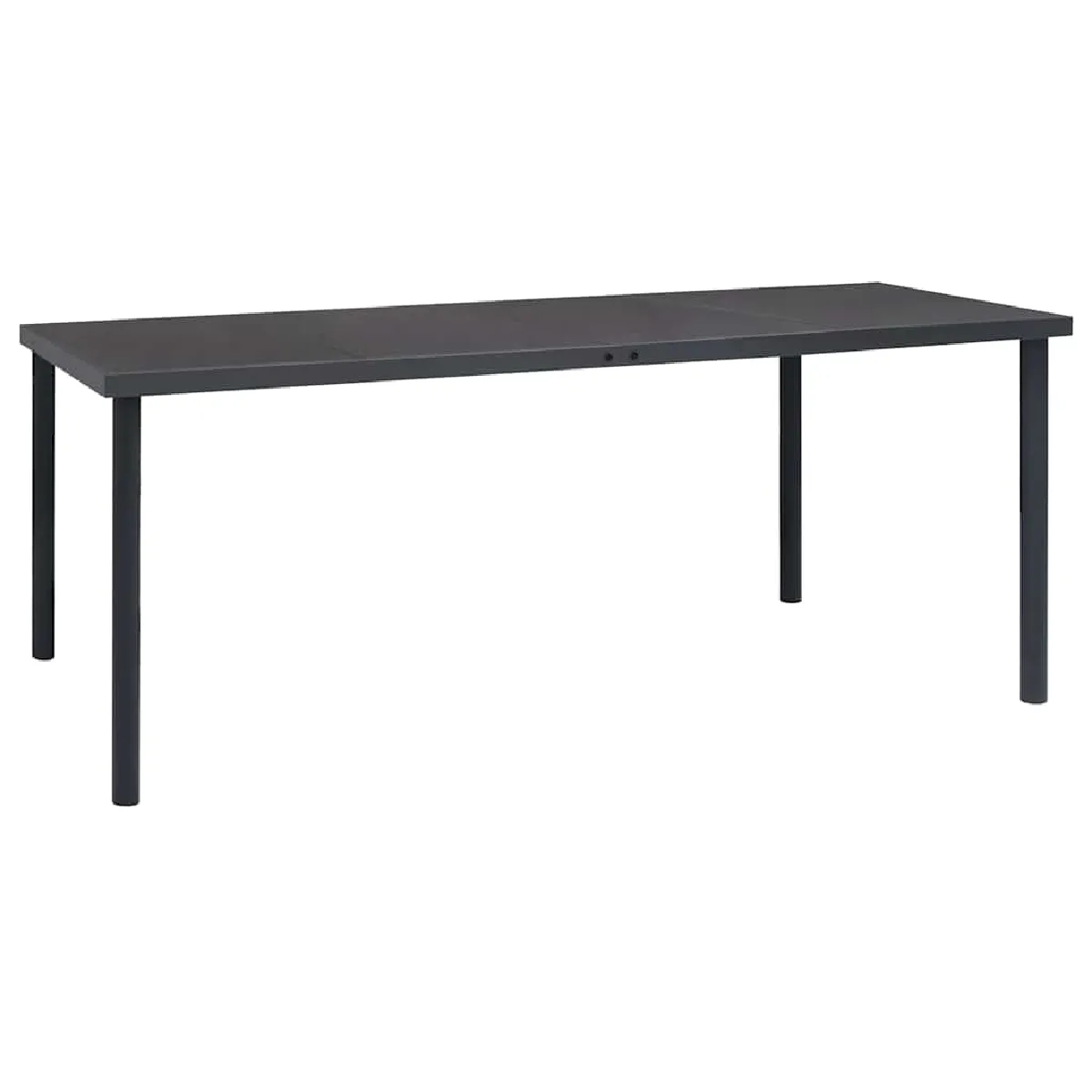 vidaXL Table à dîner d'extérieur 190x90x74 cm Acier - vue 2