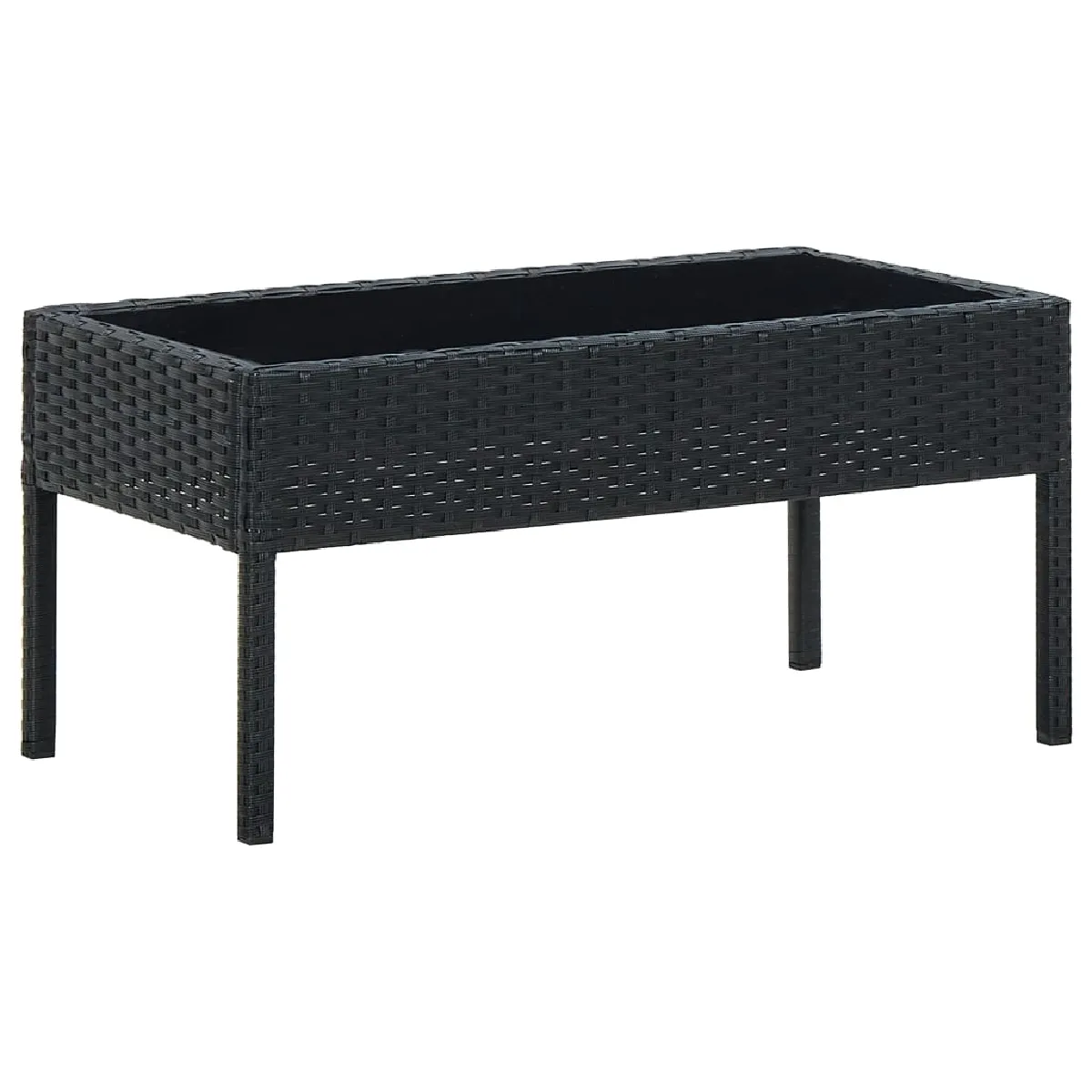 VidaXL Table de jardin - Noir