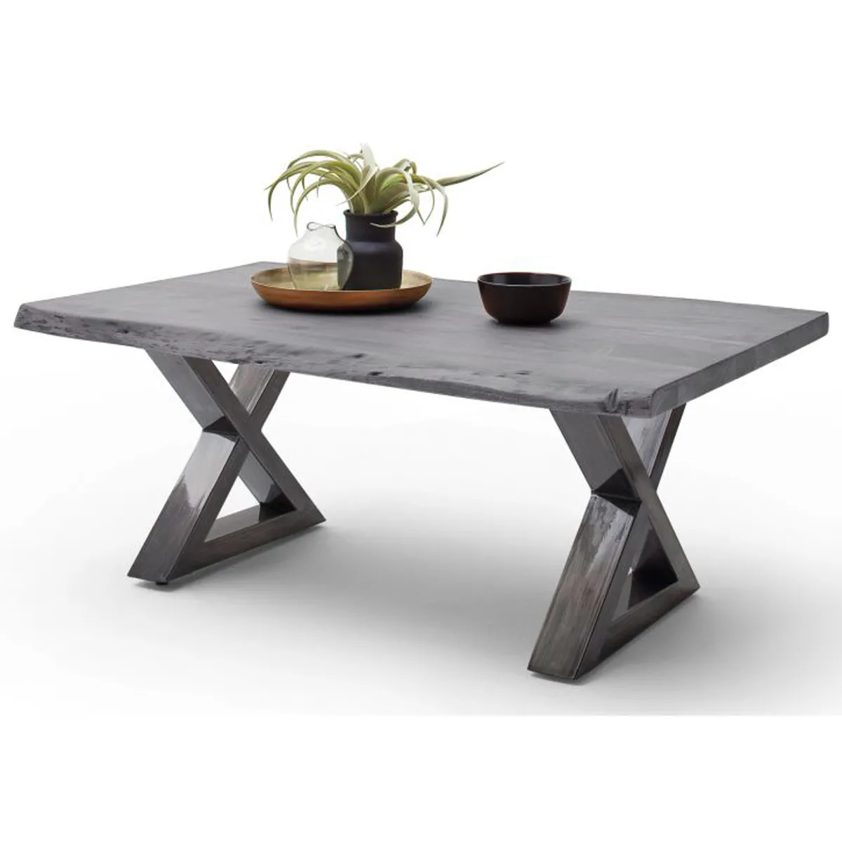 Meilleurs prix pour Table basse bois d'acacia laqué gris - Antique