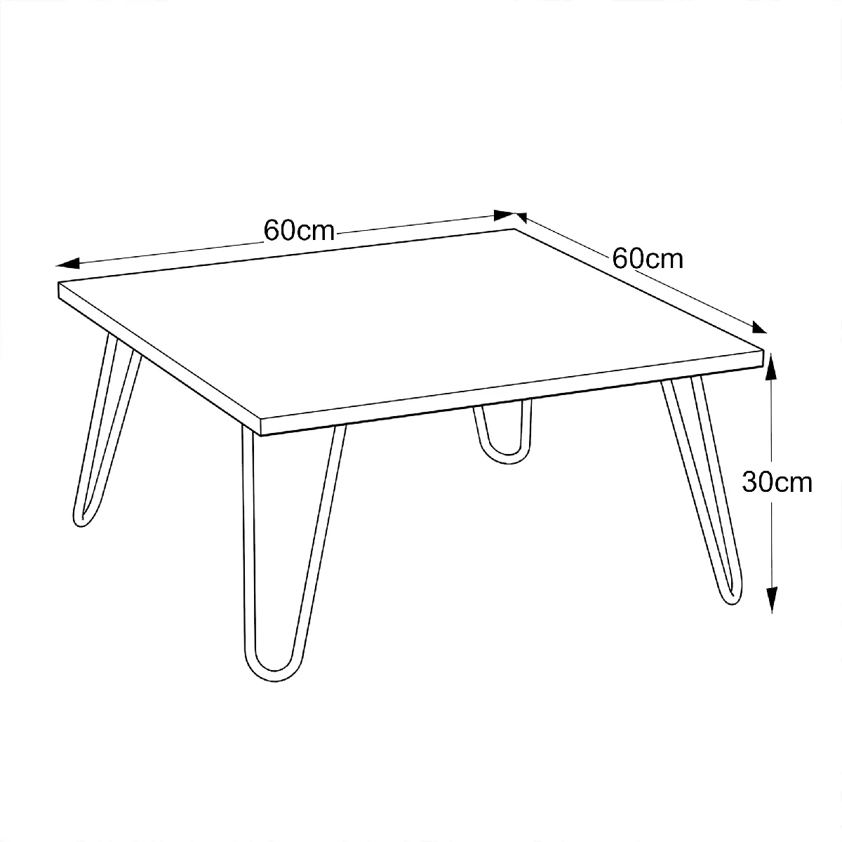 Comparer les prix de Table basse vindeln effet noyer noir 60 cm