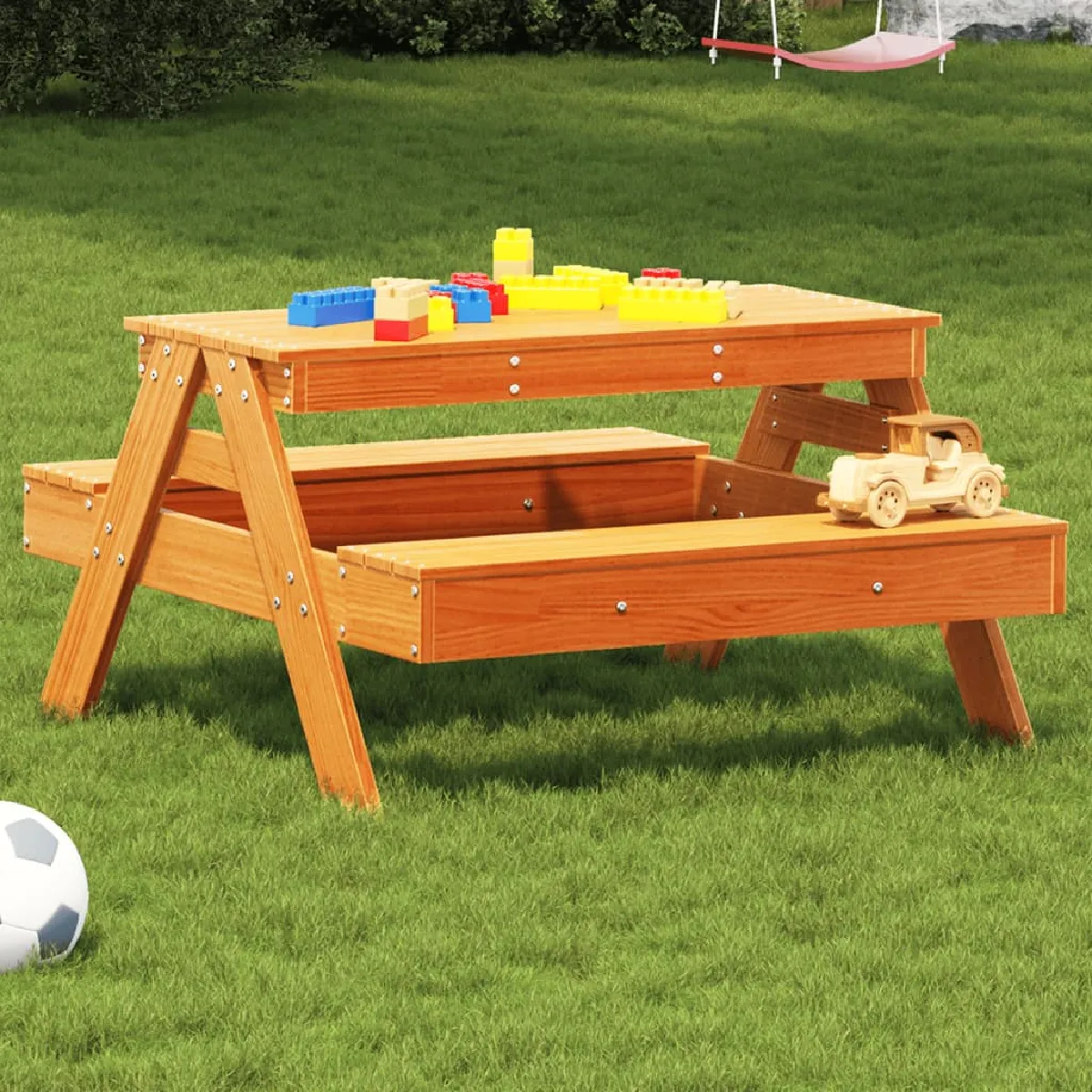 vidaXL Table de pique nique enfants Bois de pin