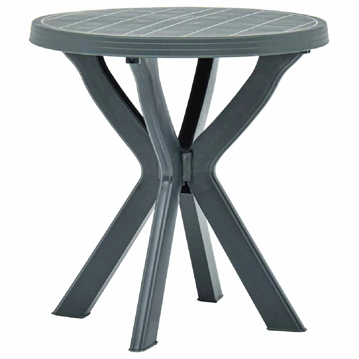 vidaXL - Table de bistro - Ø70 cm - Blanc - Image 2