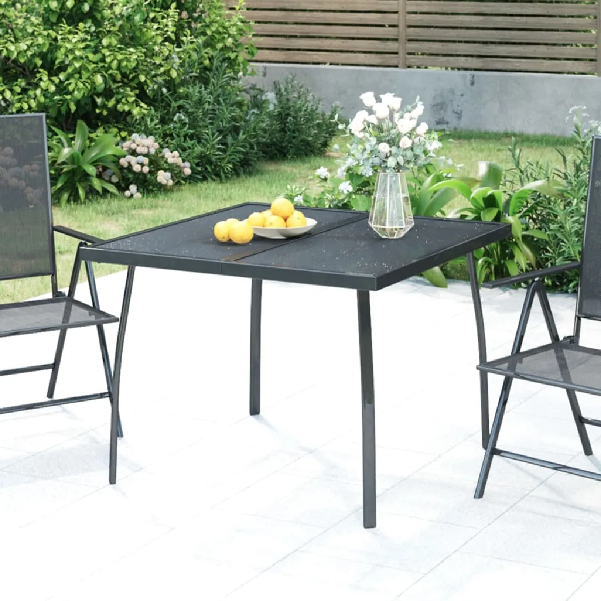 Table de jardin vidaXL 100x100x72 cm - vue 2