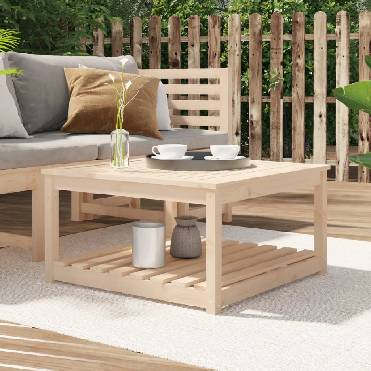 vidaXL Table de jardin Pin 8720845692506