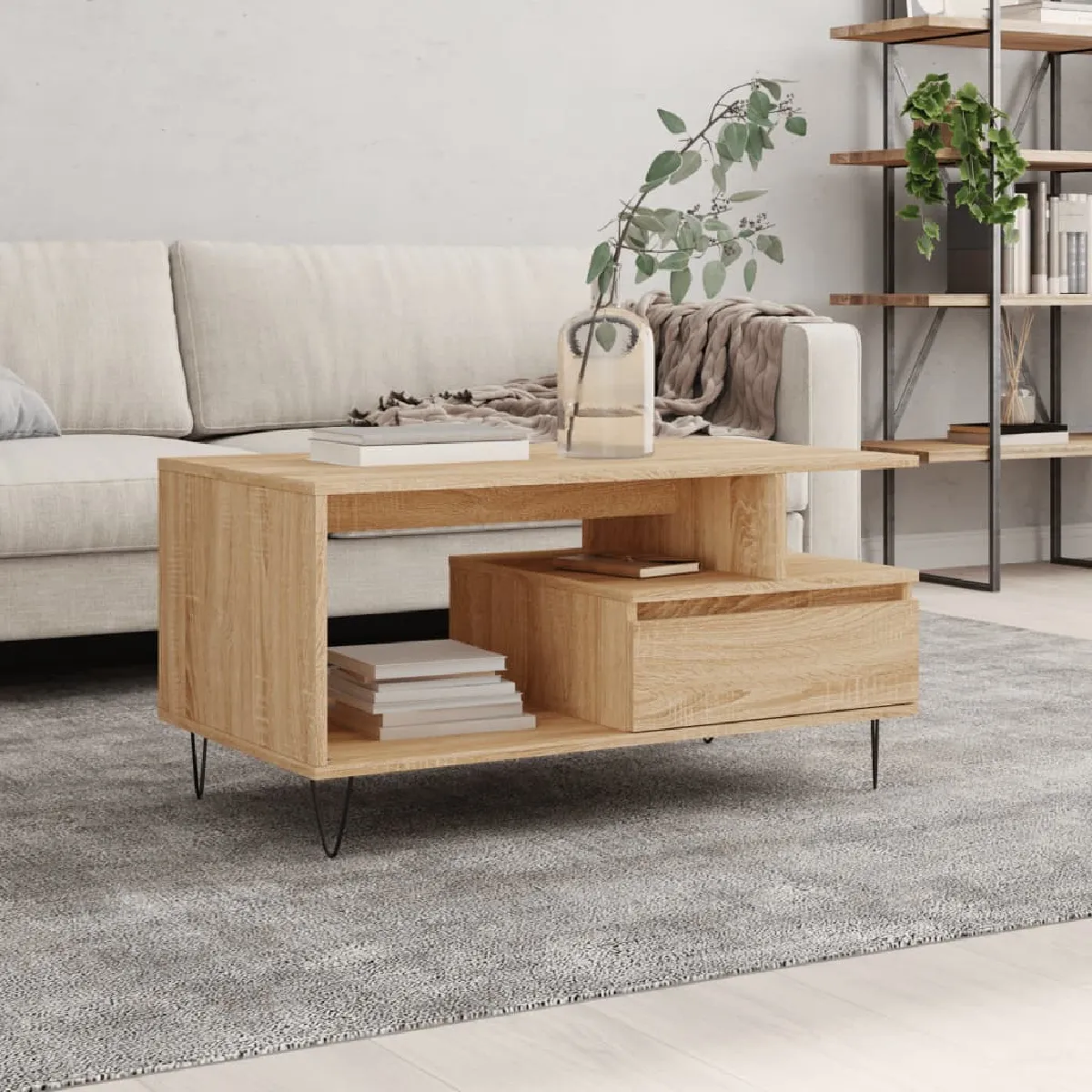 VIDAXL - Table basse - Sonoma - 90x49x45 cm - Image 2