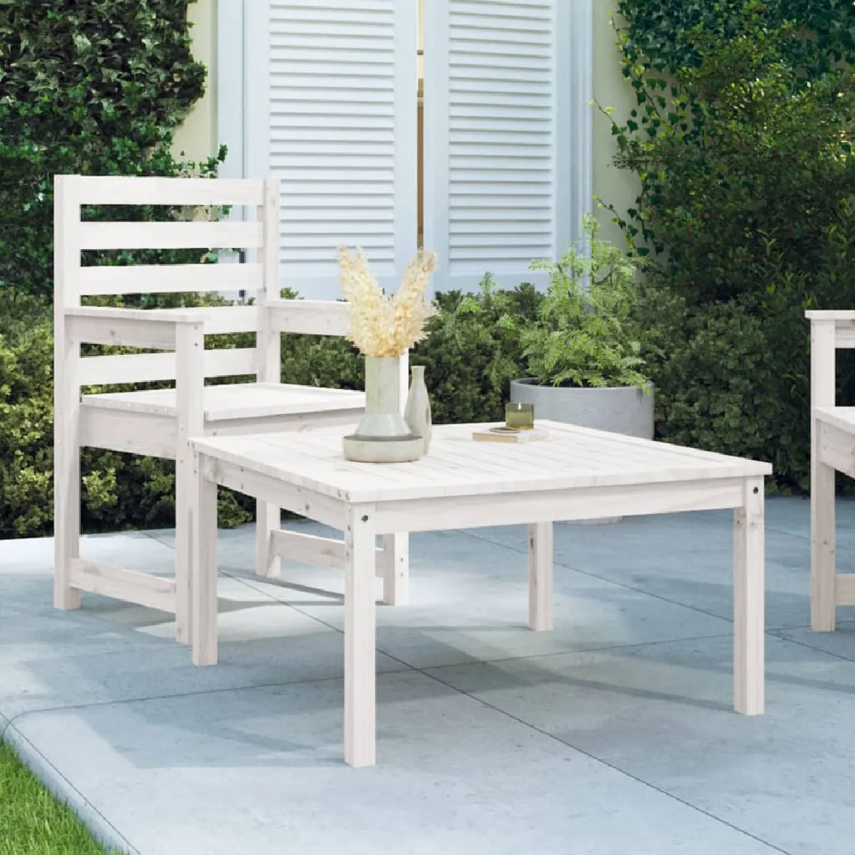 vidaXL Table de jardin 82 5x82 5x45 cm bois massif de pin 824124 - vue 2