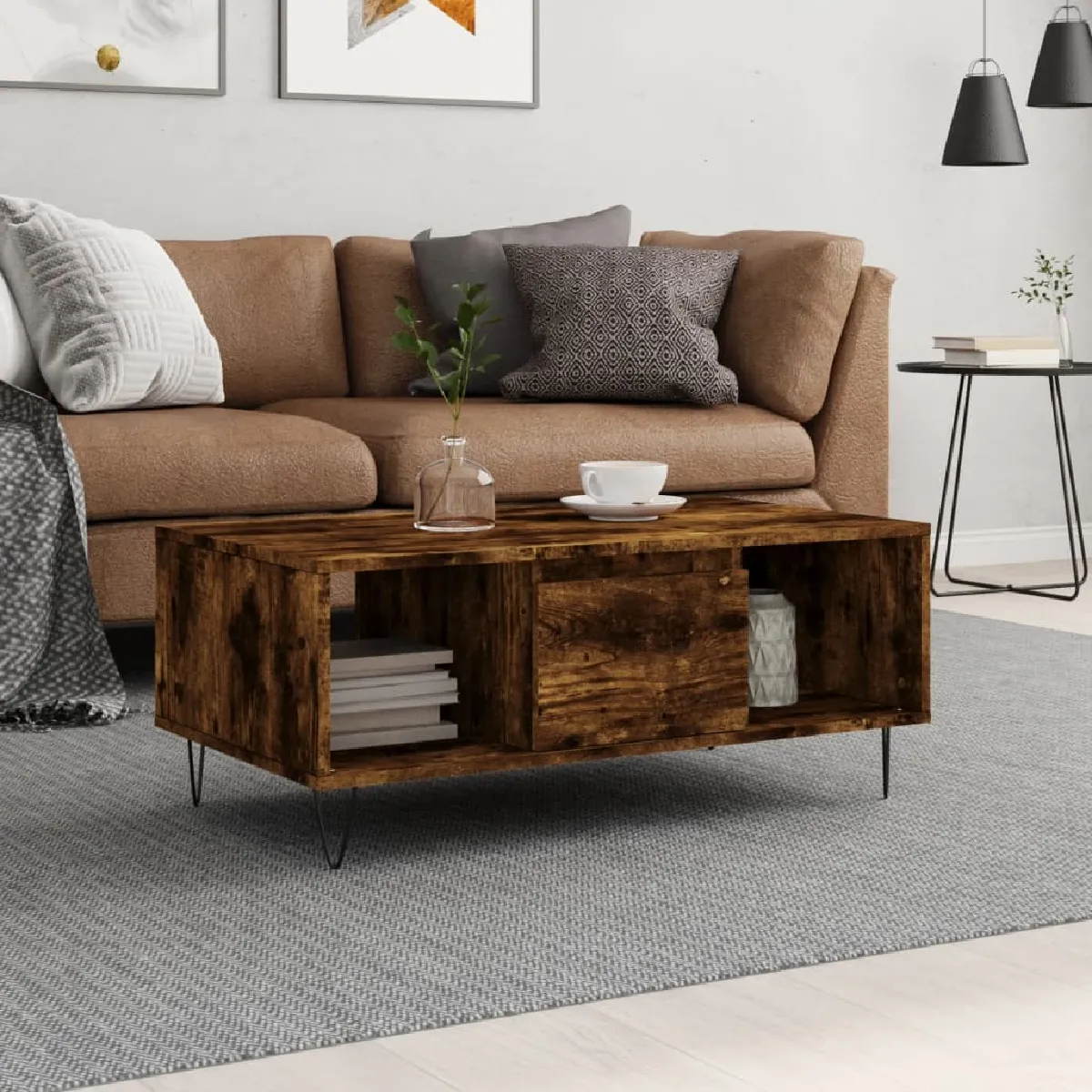 Vidaxl Table Basse Chêne Fumé