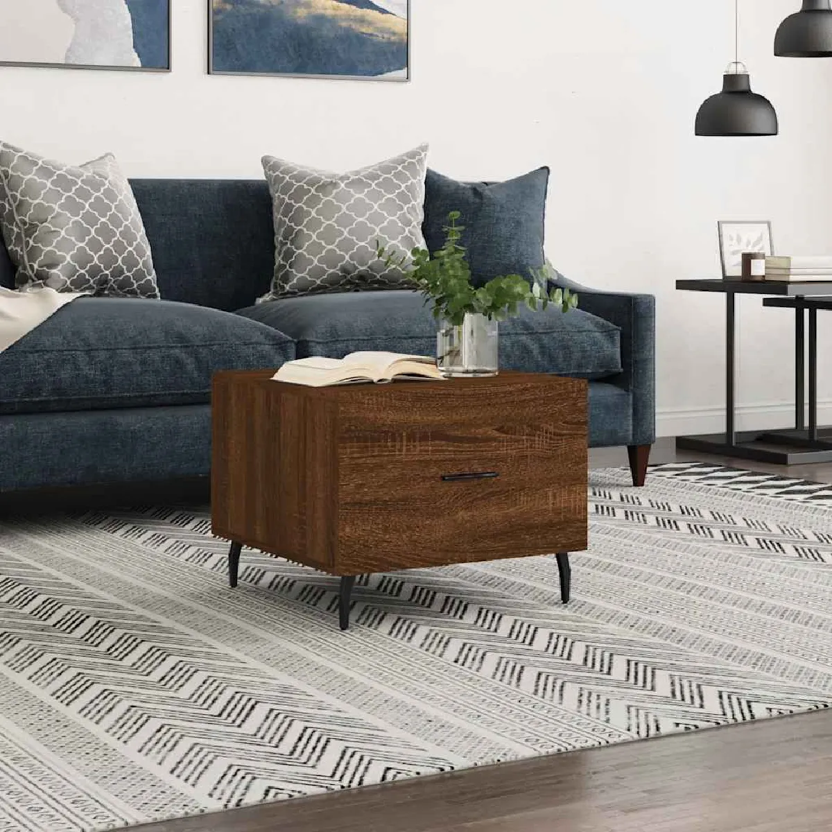 Vidaxl Marron Table Basse Chêne 50 Cm