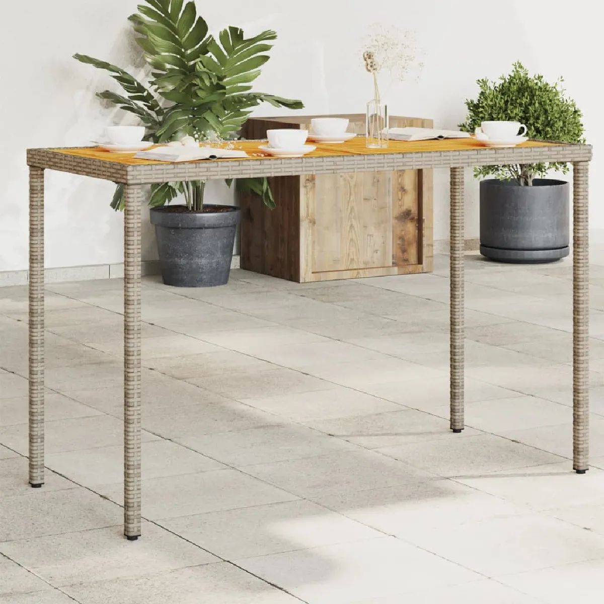 vidaXL Table jardin 115x54 Acacia