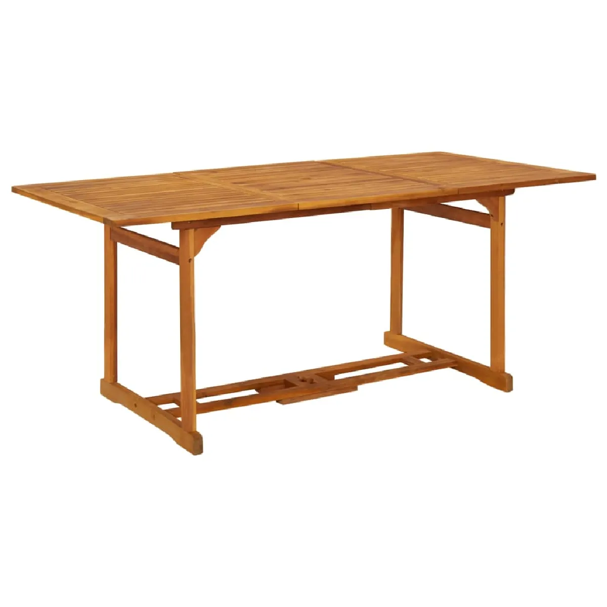 vidaXL Table à dîner de jardin Bois d'acacia solide
