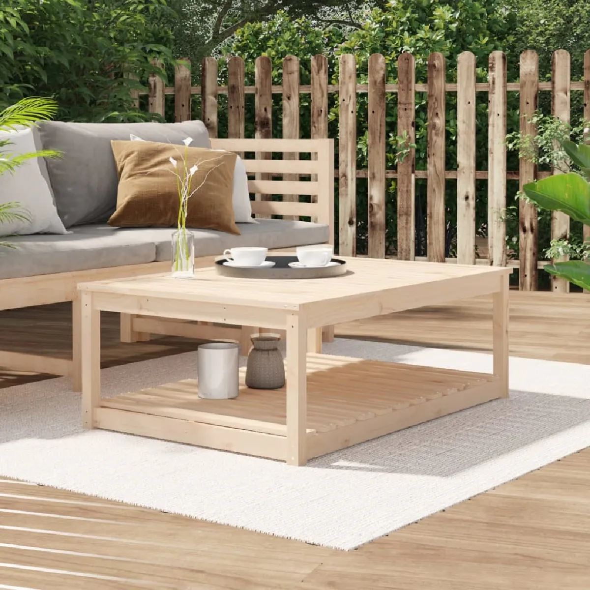 Vidaxl Table De Jardin - Bois Massif De Pin