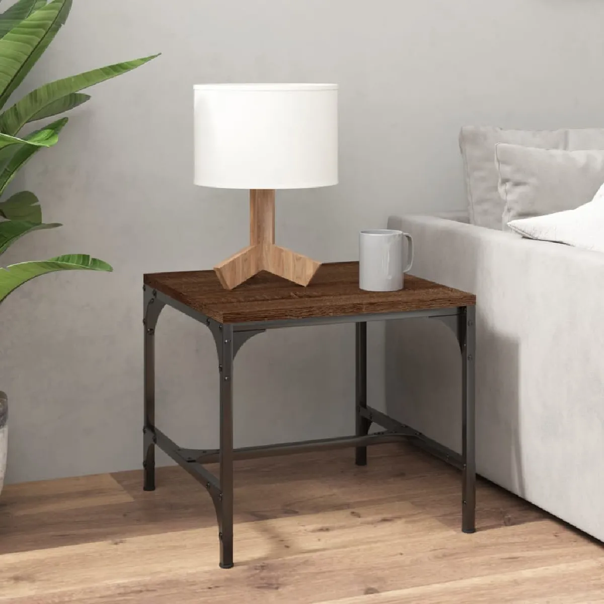 VIDAXL 819401 - 50x50x35 cm - Chêne/Noir
