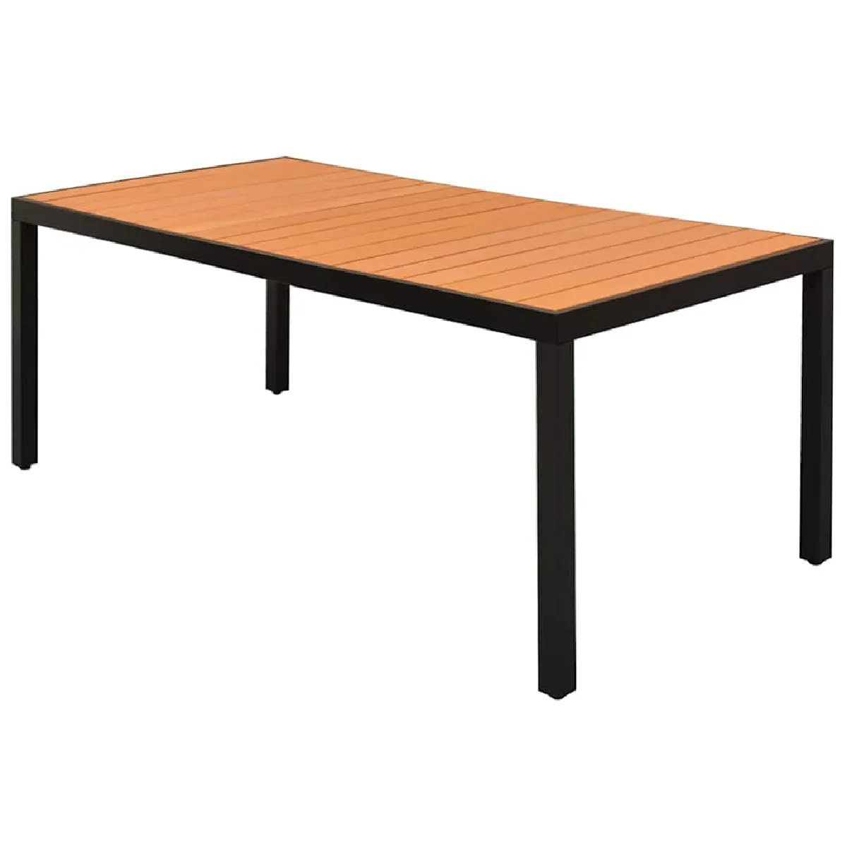 Vidaxl Marron Table De Jardin 185 X 90 X 74 Cm Aluminium Et Wpc - Image 2