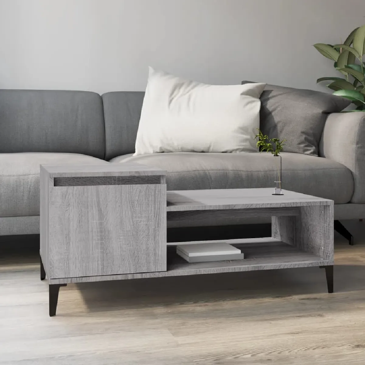 Non Communiqué Gris Table Basse Sonoma 100X50x45 Cm Bois D Ingénierie - Image 3