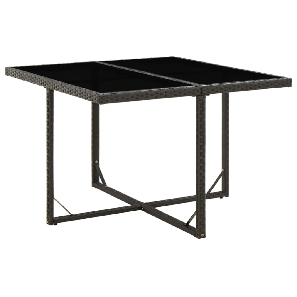 vidaXL Table jardin 109x107 cm Résine - vue 2