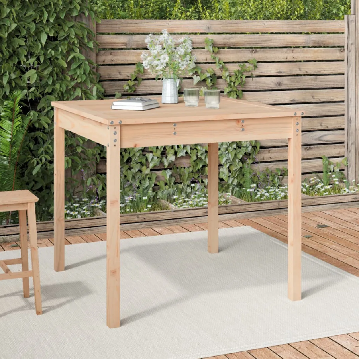 vidaXL Table de jardin - Bois de Pin