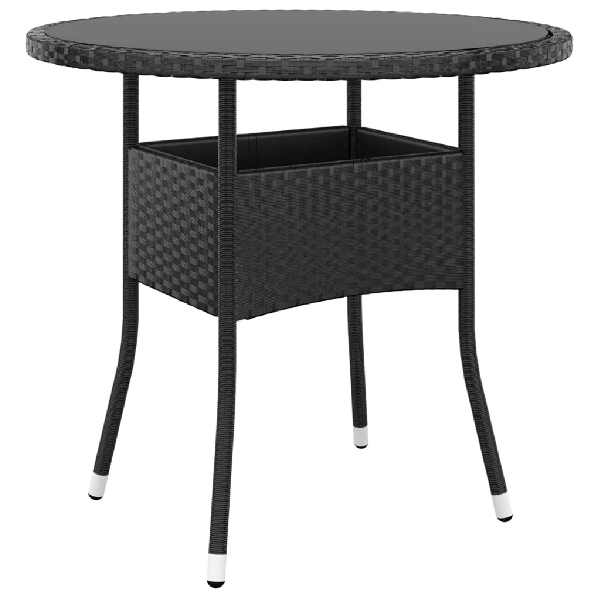 Vidaxl Table de jardin Noir - vue 2