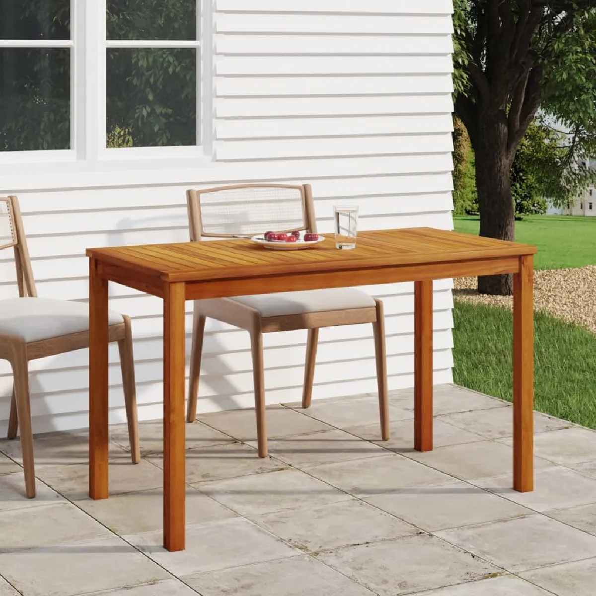 vidaXL Table de jardin 110x55x67 cm Bois d'Acacia Solide - vue 1