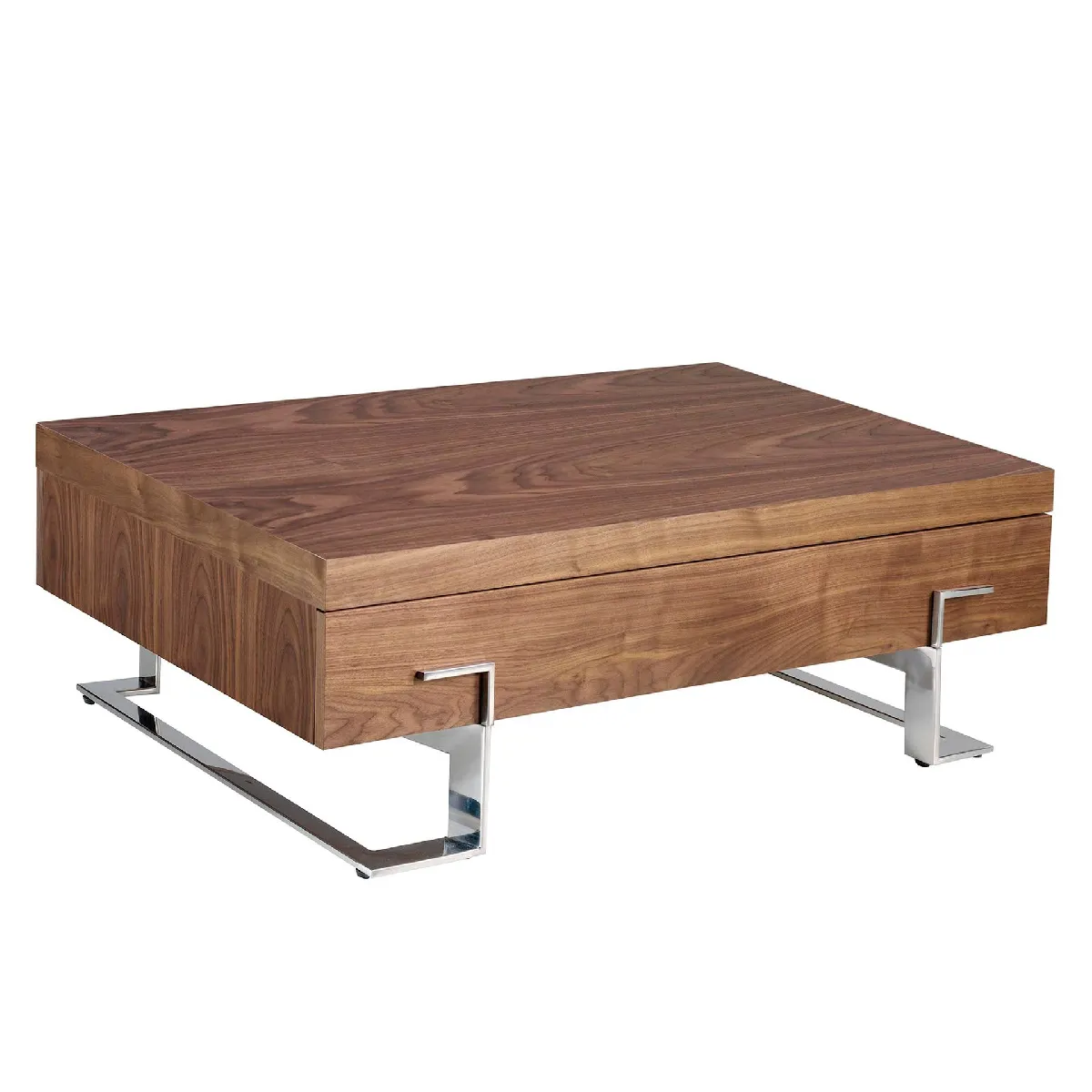 Meilleurs prix pour Angel Cerda Table basse 2099 - Noyer et acier chromé