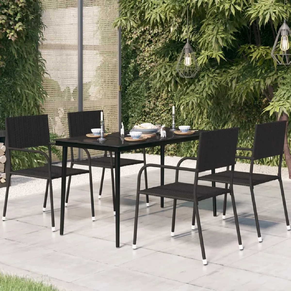 VIDAXL Table à dîner de jardin 140x70 cm - vue 2