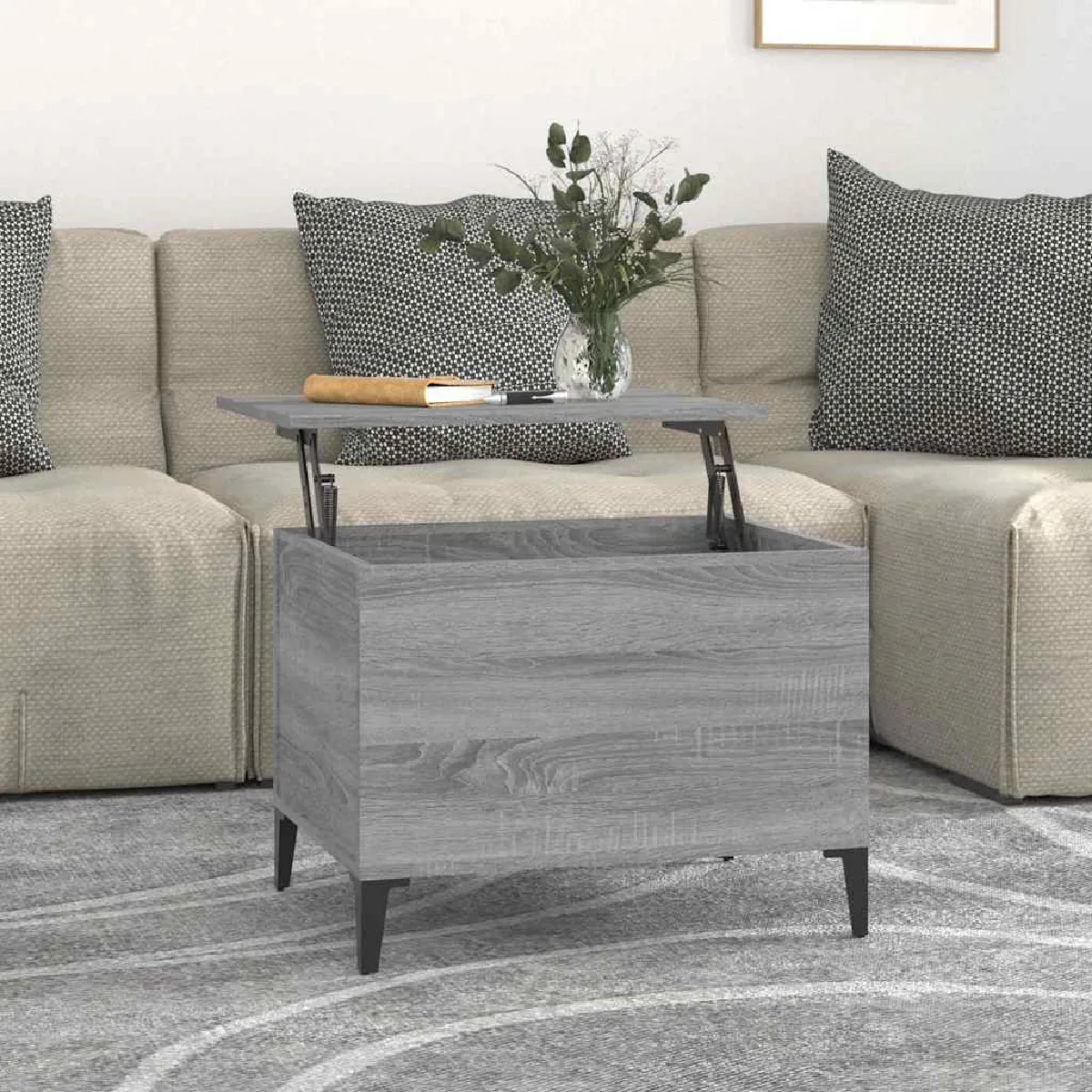 vidaXL Table Basse - Sonoma Gris