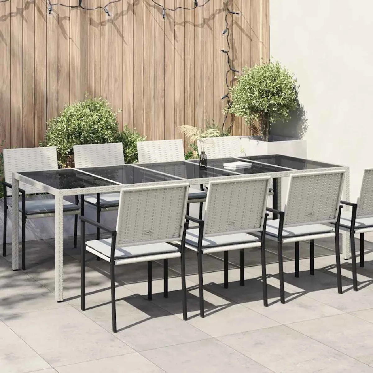 Vidaxl Table de jardin 250x100x75 cm - vue 2