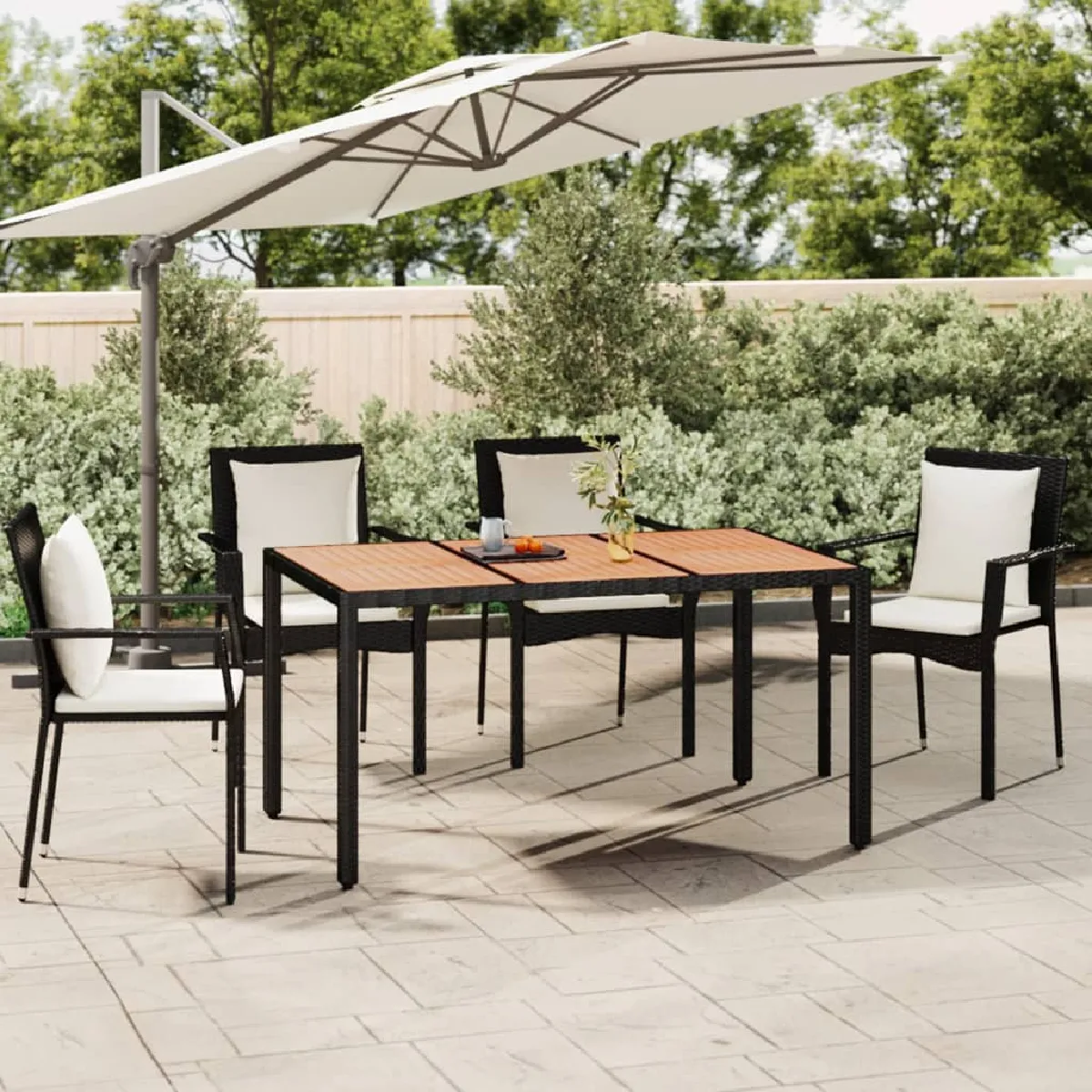 vidaXL Table de jardin 150x90x75 cm - vue 1