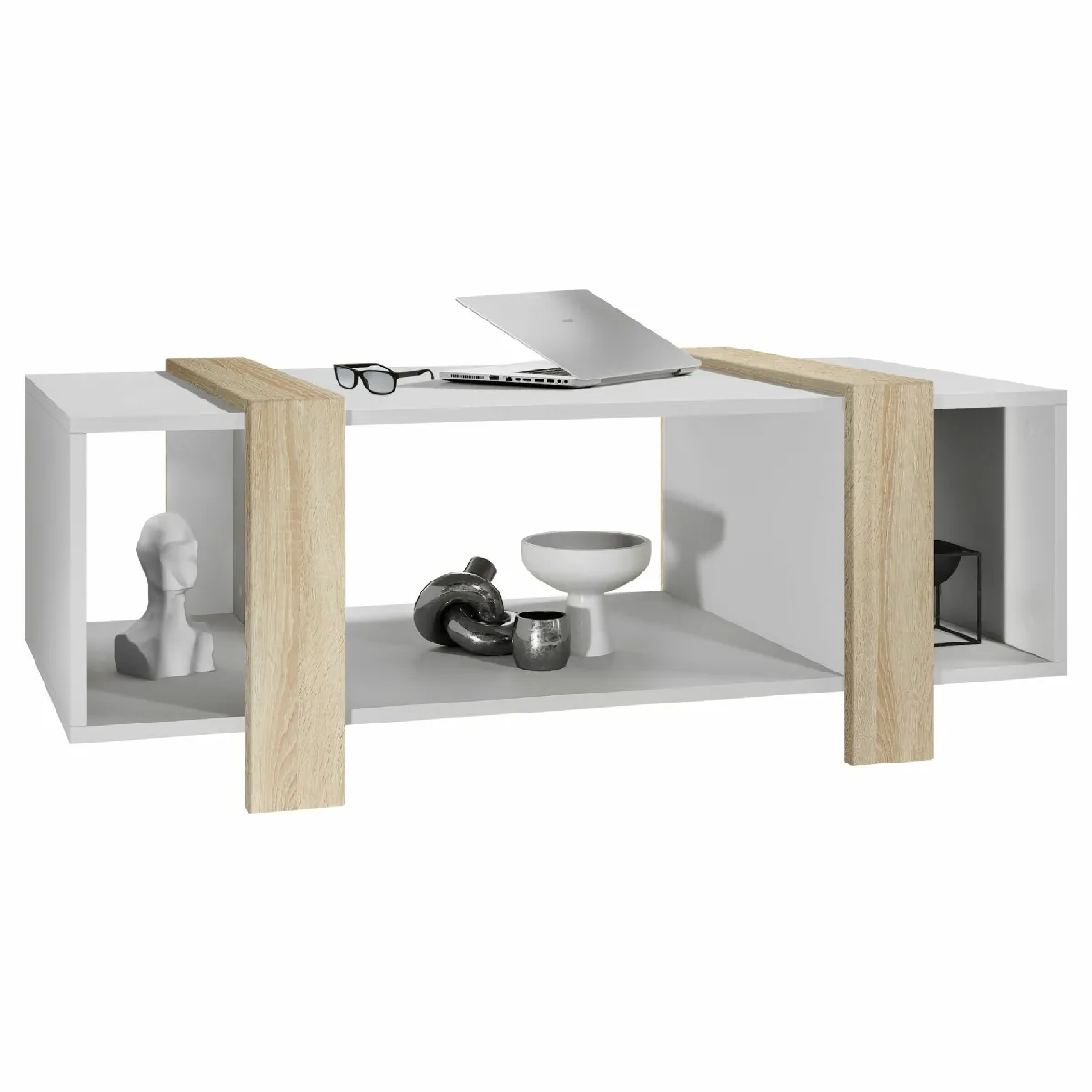 Comparer les prix de MPC Table basse - Blanc et chêne