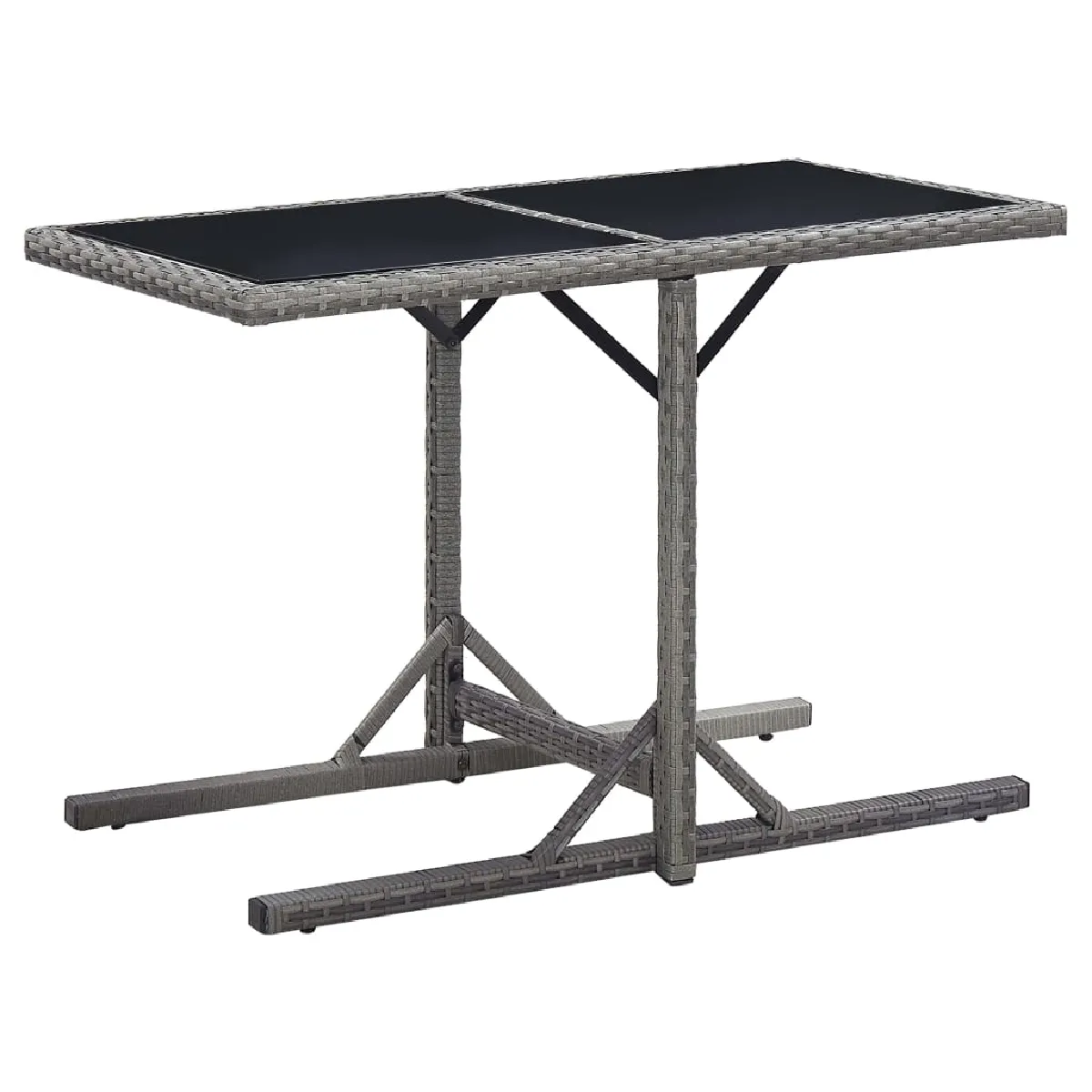 vidaXL Table de jardin - Anthracite