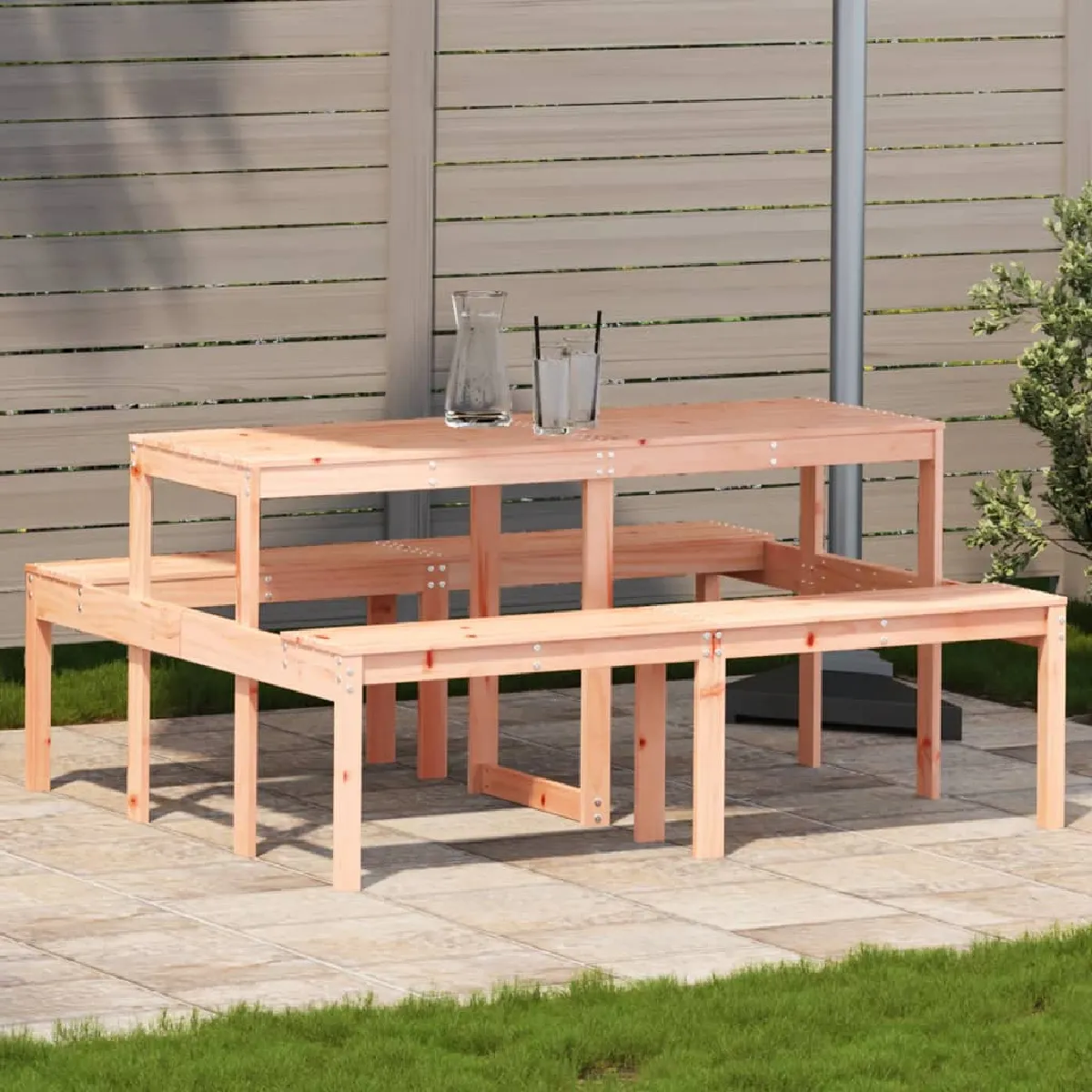 vidaXL Table de pique nique 160x134x75 cm Bois de Douglas Massif