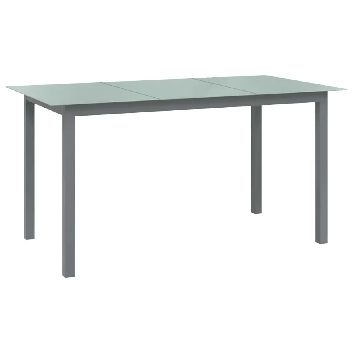vidaXL Table de jardin 150x90x74 cm Aluminium - vue 2
