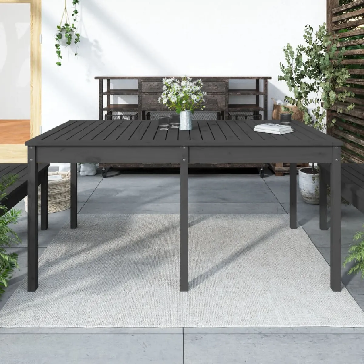 Vidaxl Gris Table De Jardin