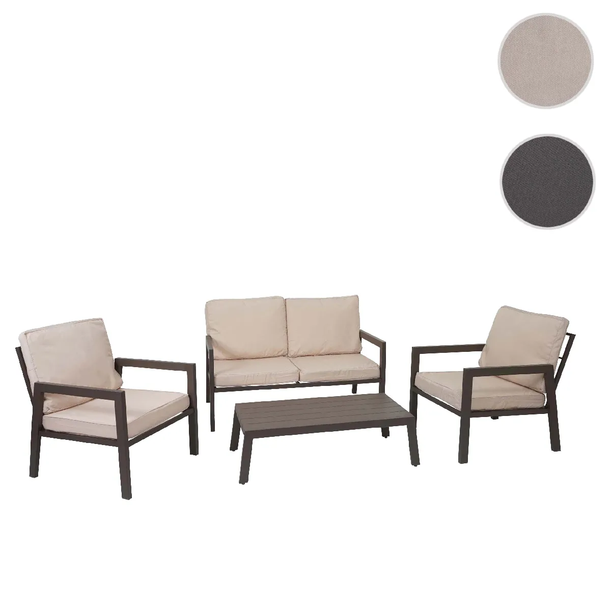 Mendler Beige Table De Jardin Rectangulaire