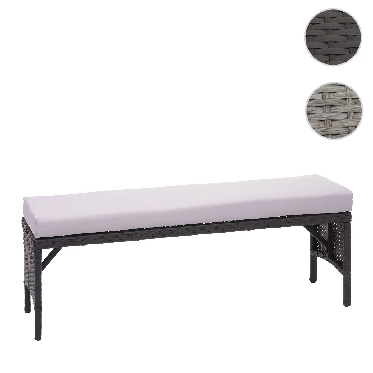 Mendler Banc de jardin résine tressée - vue 3