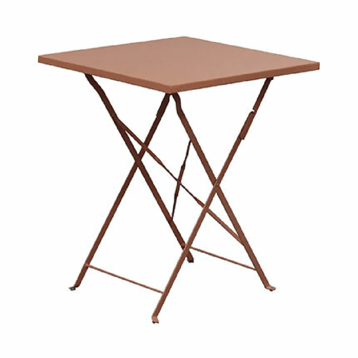 Mes Table de jardin carrée pliable Terracotta