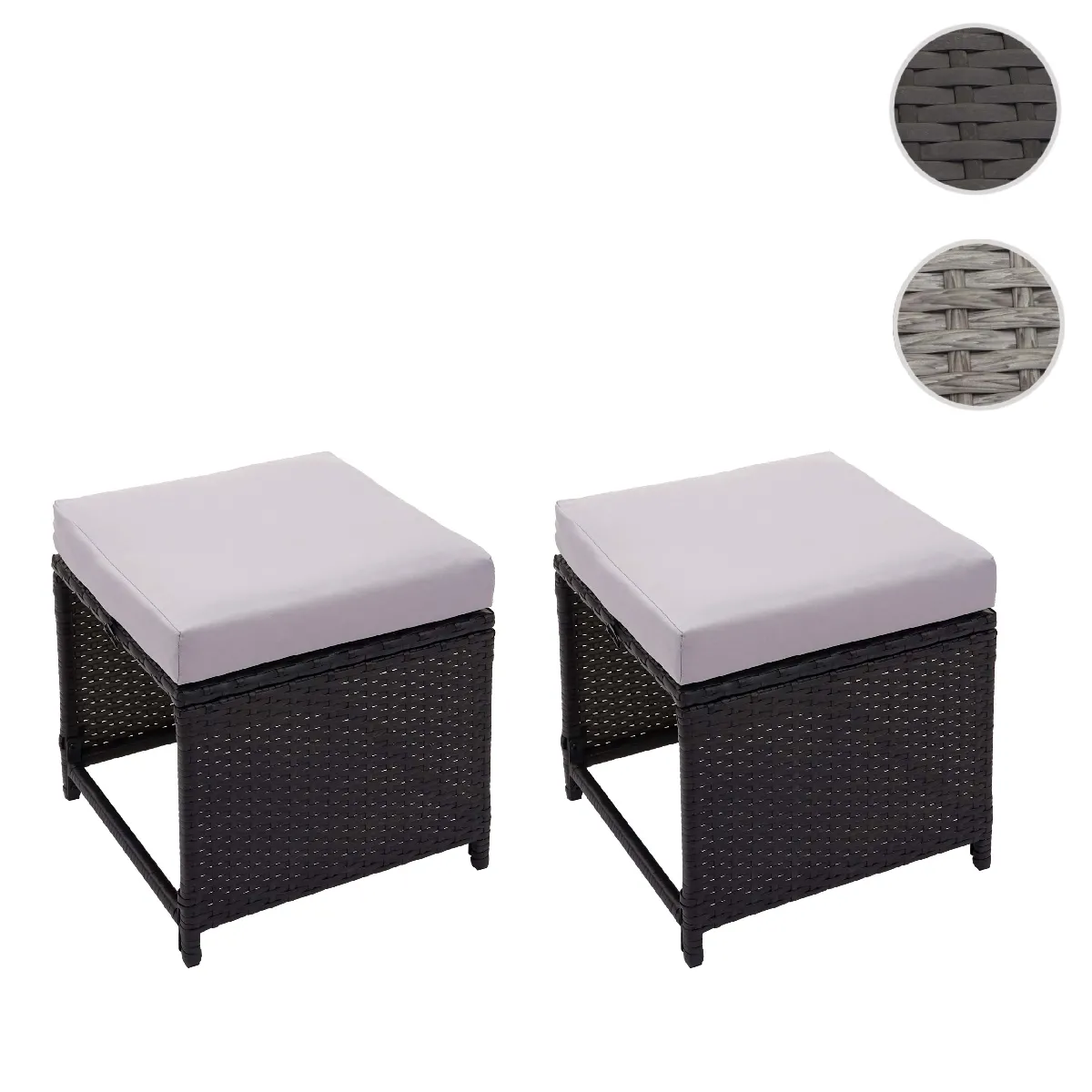 Mendler Noir Table De Jardin 2 Places