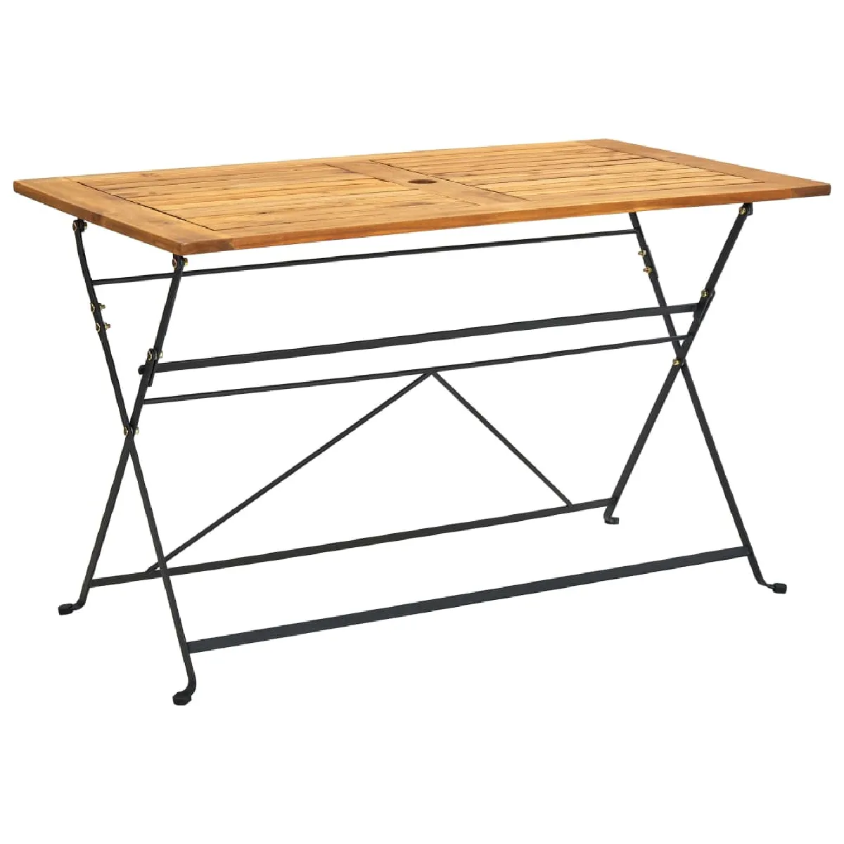 Vidaxl Table pliable de jardin - 120x70x74 cm - Bois dacacia massif - Marron - Pliable