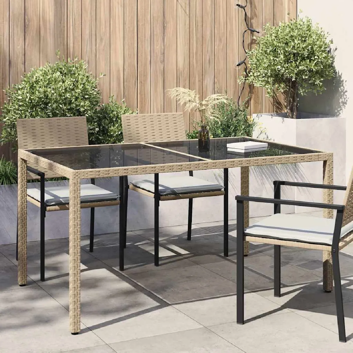 vidaXL Table de jardin 150x90x75 cm