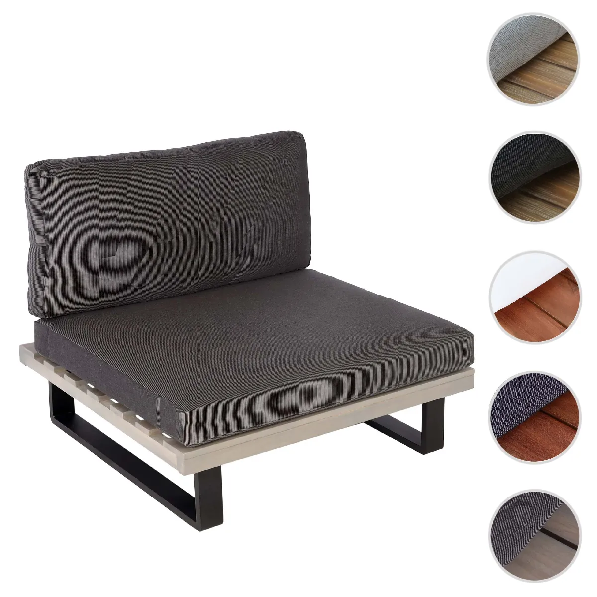 Mendler fauteuil lounge de jardin - Gris Mendler fauteuil lounge de jardin - Gris